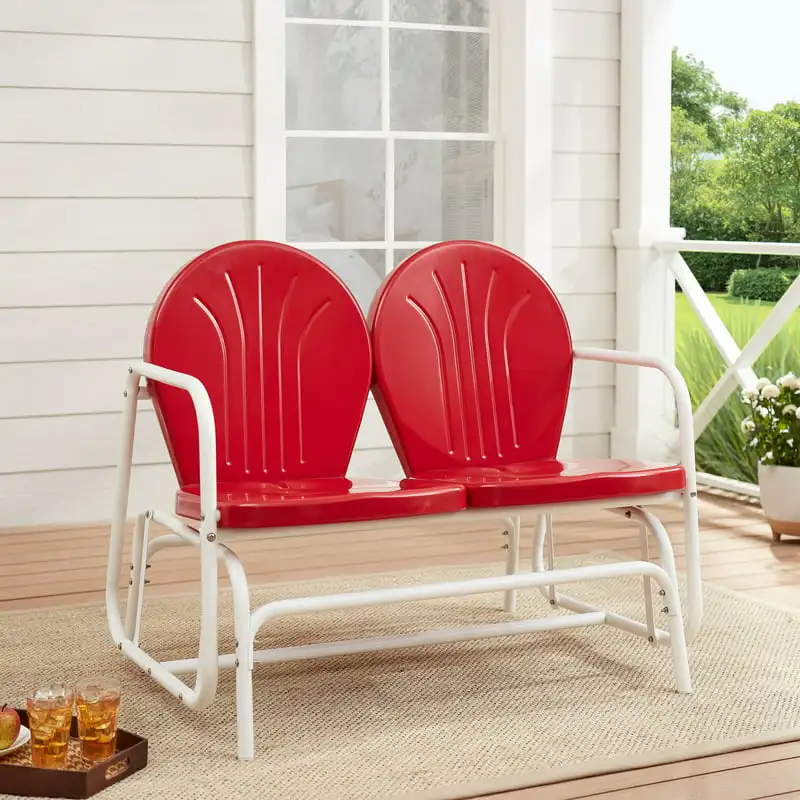 

Red Outdoor Steel Glider Loveseat Focv test