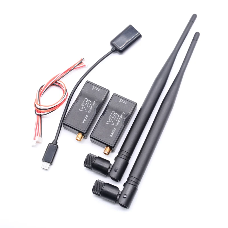 3DR Radio V5 Telemetry 433Mhz 915Mhz 100MW/500MW Air and Ground Data Transmit Module with OTG cables for APM 2.8 /Pixhawk 2.4.8