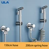 ULA Brushed Bidet Faucet Stainless Steel Handheld Bidet Sprayer Set Toilet Sprayer Bidet Faucet Single Cold Water Tap Accessory 2