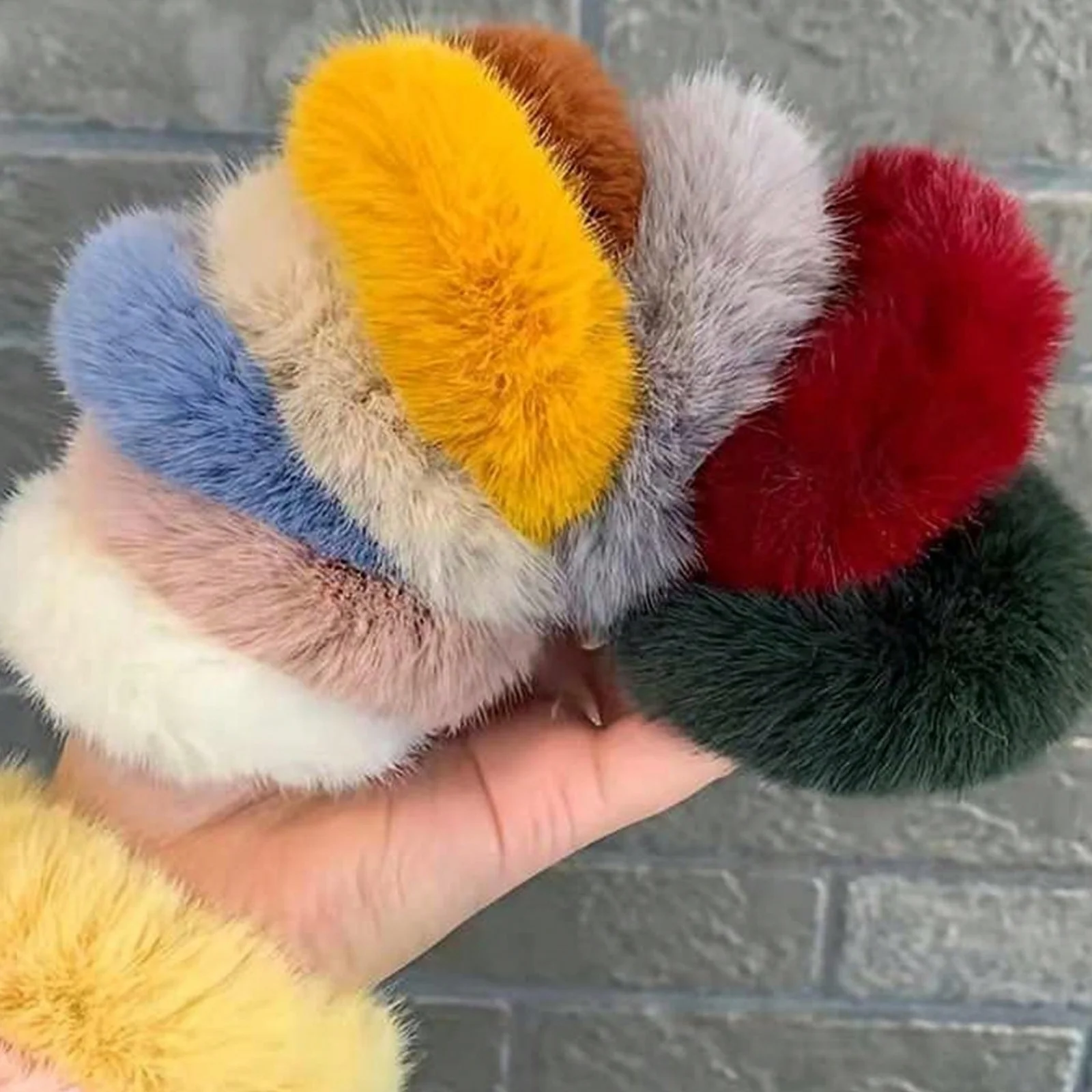Vibrant Plush Hair Scrunchies Set - 20PCS Soft & Stylish Hair Accessories