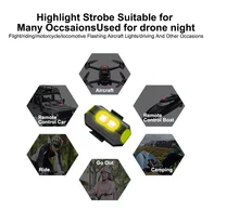  1PC Car Colorful High Bright LED Strobe Light Drone Flash Position Wireless Lamp Motorcycle Warning Lamp Car Styling Accessories 