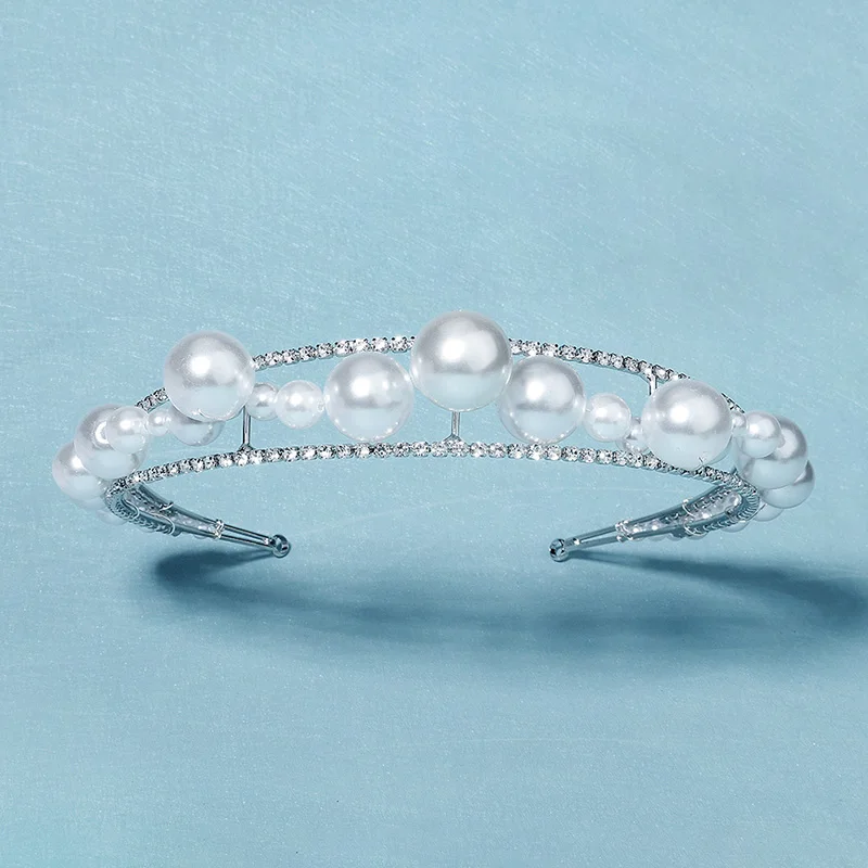 Fashion U-shaped Pin Metal Barrette Clip Pearl Hairpins For Bride Flower Clear Crystal Tiara Wedding Jewelry Hair Accessories hair accessories bridal hair accessories bridal jewelry set