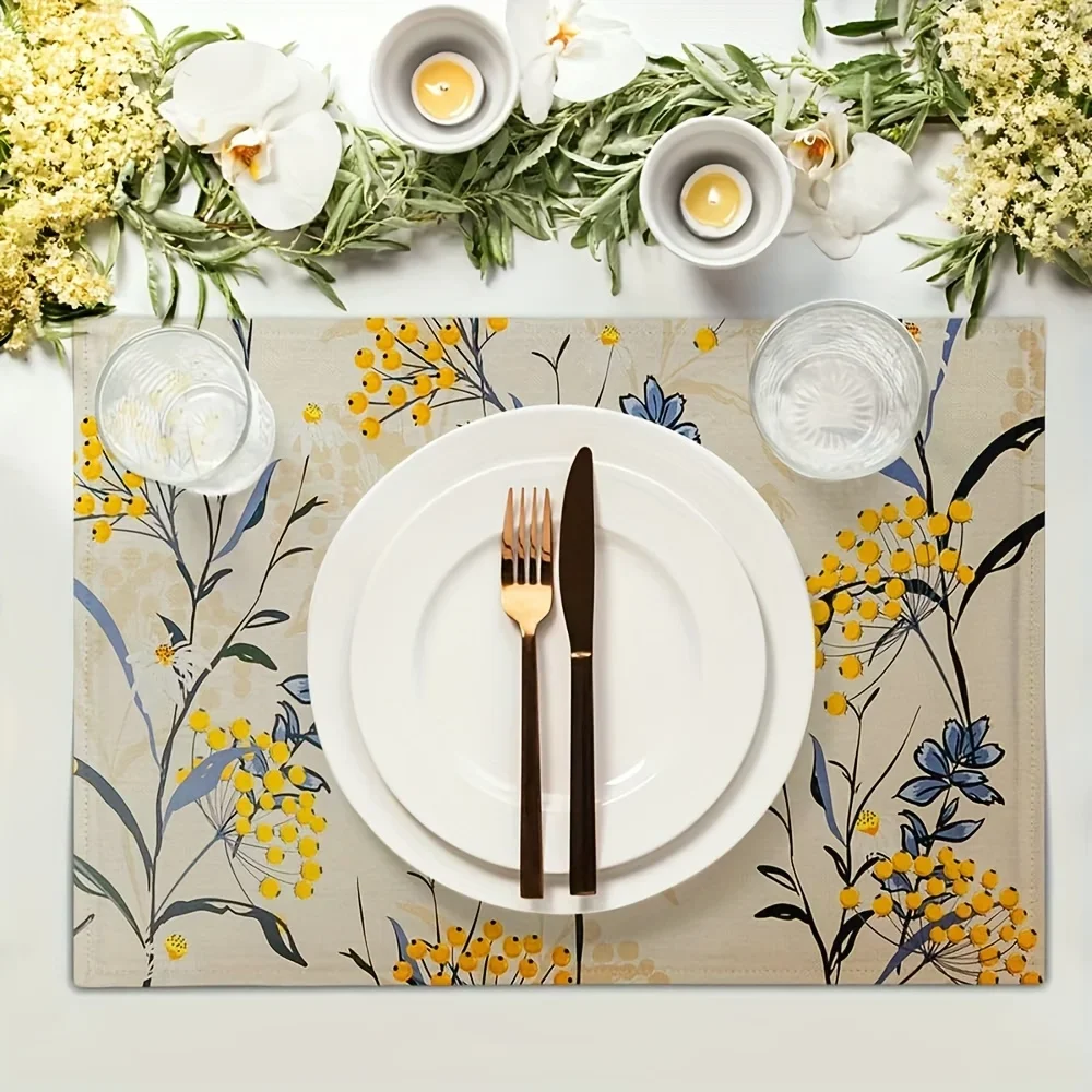 Set di 6 Tovagliette Lavabili 45 x 30 cm,Tovagliette Americane