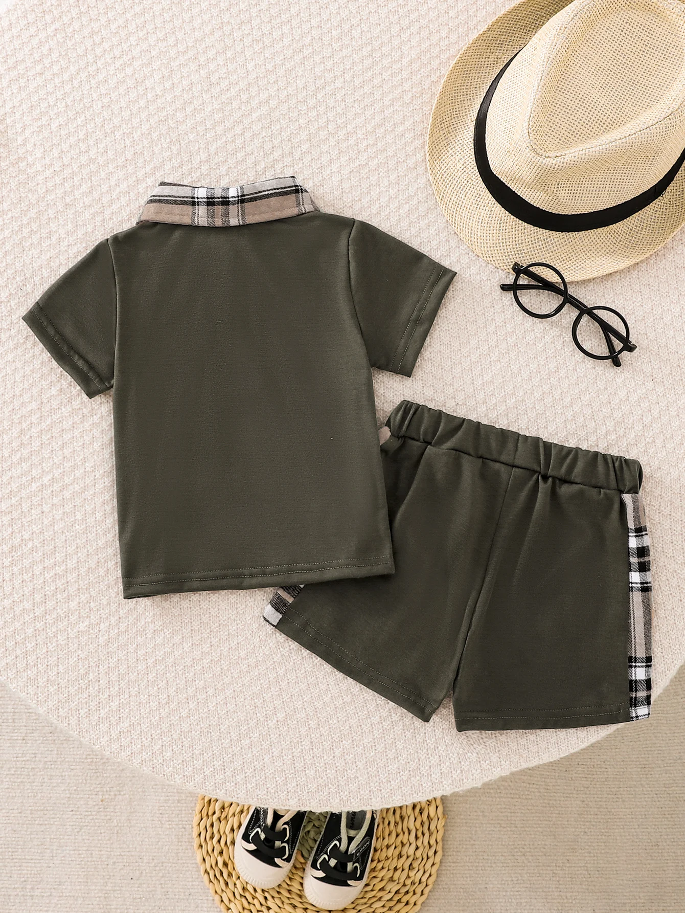 Fashion Casual Summer 2PCS Clothing for Infants and Newborn Short Sleeved Polo Shirt+Shorts Summer Set for 0-2Y Toddlers to Wear 2