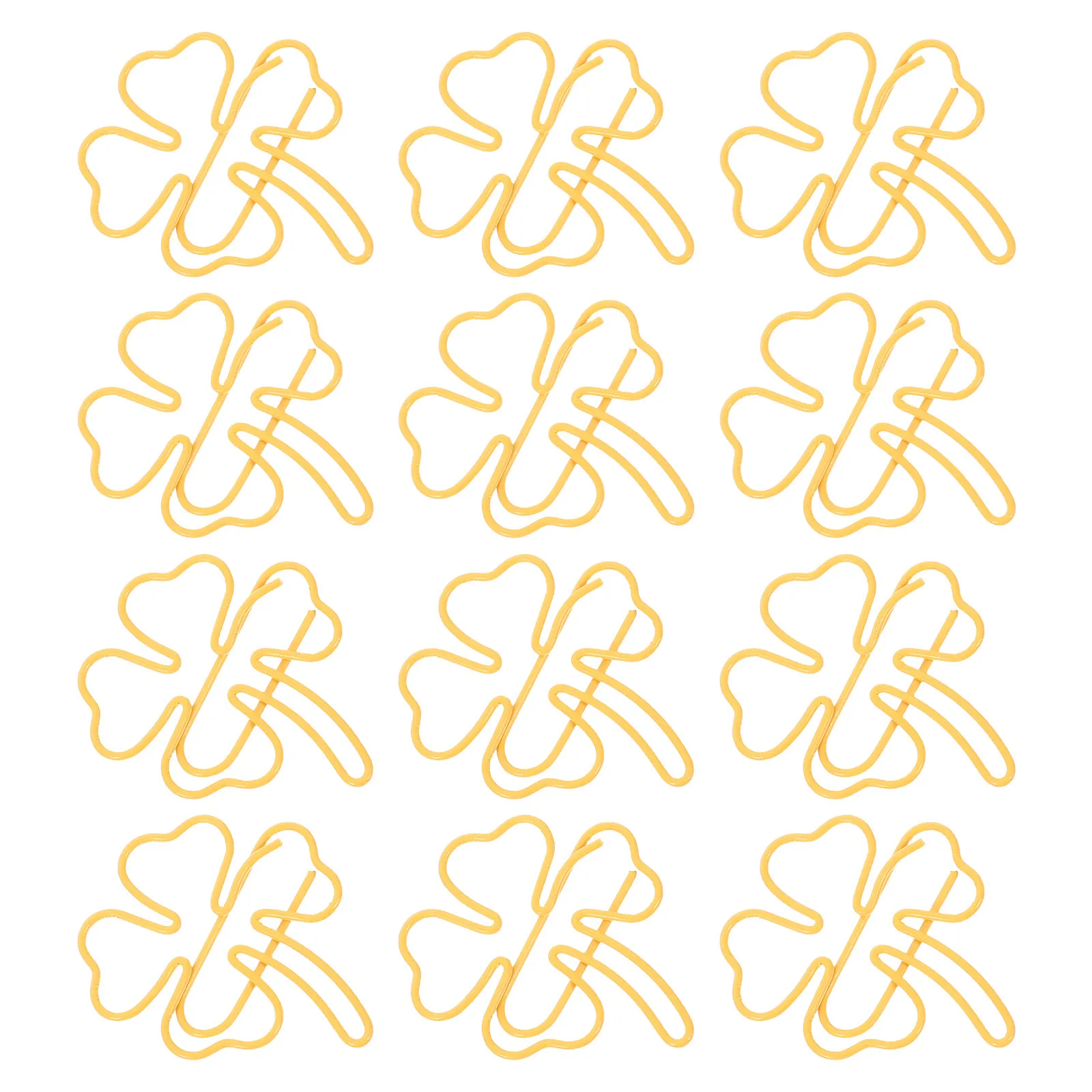 50Pcs 네잎 클로버 종이 클립 메모용 금속 북마크 클립 문서 편지 귀여운 사무실 학교 용품