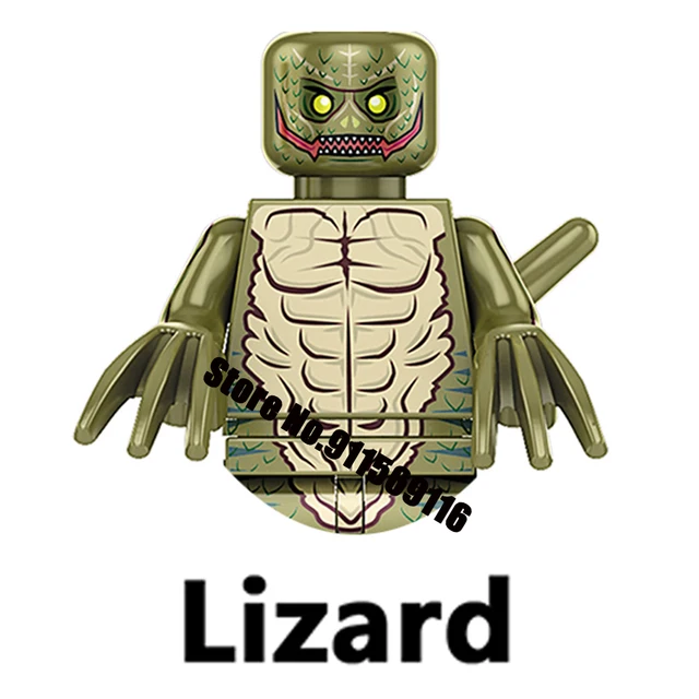 DISNEY Mysterio Doctor Octopus Spiderman Green Goblin Building Blocks Doctor Strange Sandman Lizard Action Figure Kid Toy Bricks M-KF1652