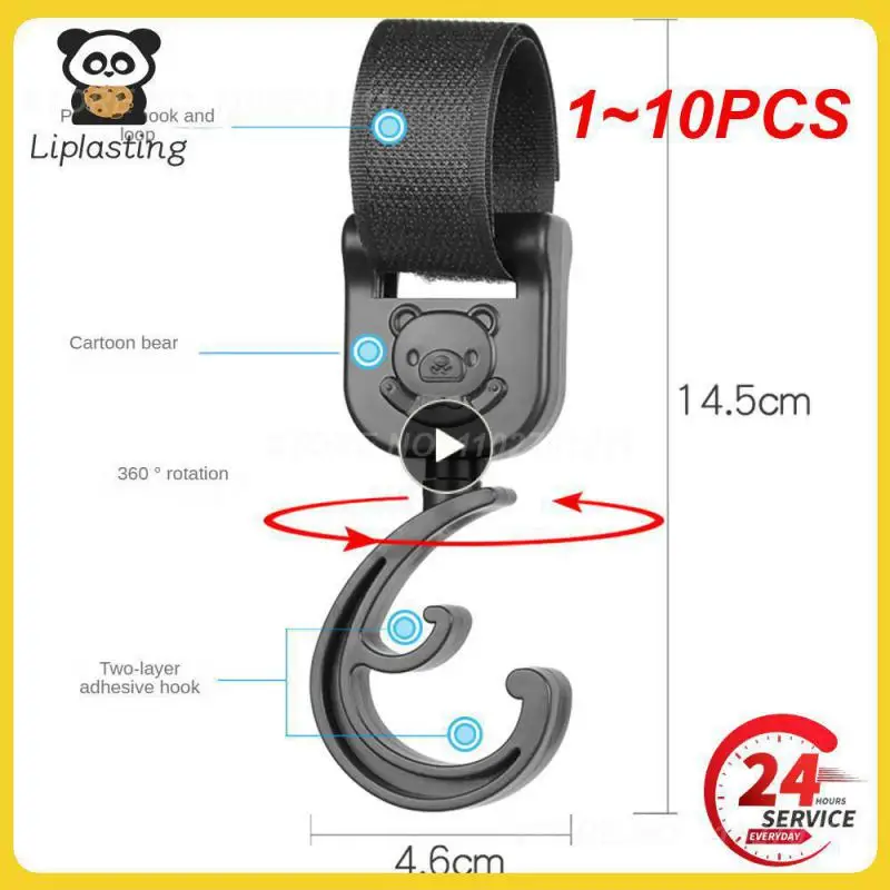 

1 ~ 10 шт. Мультяшные аксессуары для коляски градусный Большой Крючок-зонт автомобильный крючок и петля-крючок для коляски