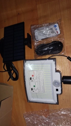 Solar Light Outdoor 328/348 LED Integrated Super Bright Motion Sensor Strong Power IP65 Waterproof 3 Working Modes Garden Wall photo review