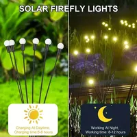 10 Lights Solar Lawn Lamp Garden Lamp, LED Wind-driven FireflyGround Plug Lamp, Garden Ramadan Decoration Festival Lamp 4