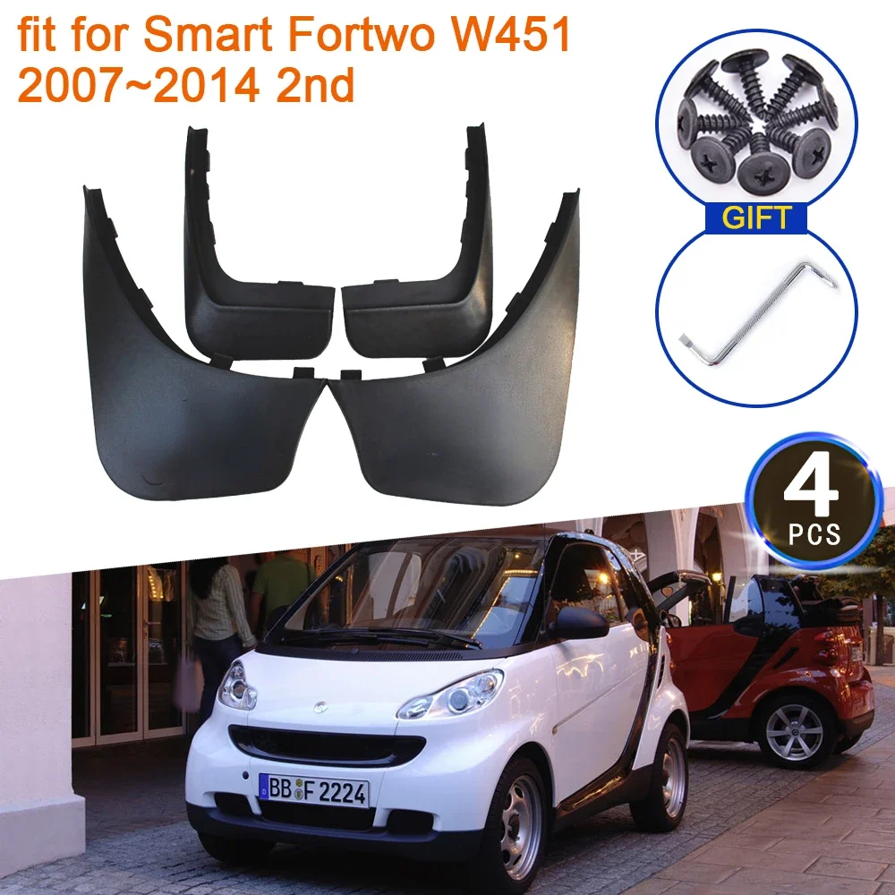 

For Smart Fortwo W451 451 2007 2008 2009 - 2011 2012 2013 2014 2nd Mud Flaps Splash Guards Mudguards Fender Flare Accessories