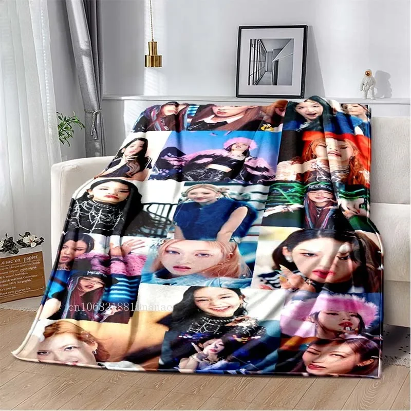 Kpop Baby Monster Throw Blanket Girl Group Sofa Bedding Soft Flannel Blanket Home Living Room Decor 5