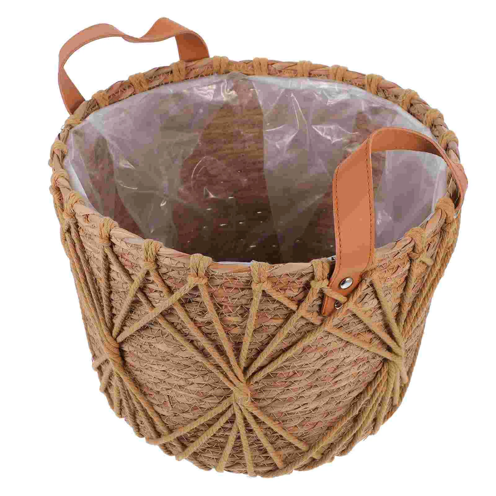 

Wicker Plant Container Straw Flower Basket Planter Pots for Indoor Plants Planters