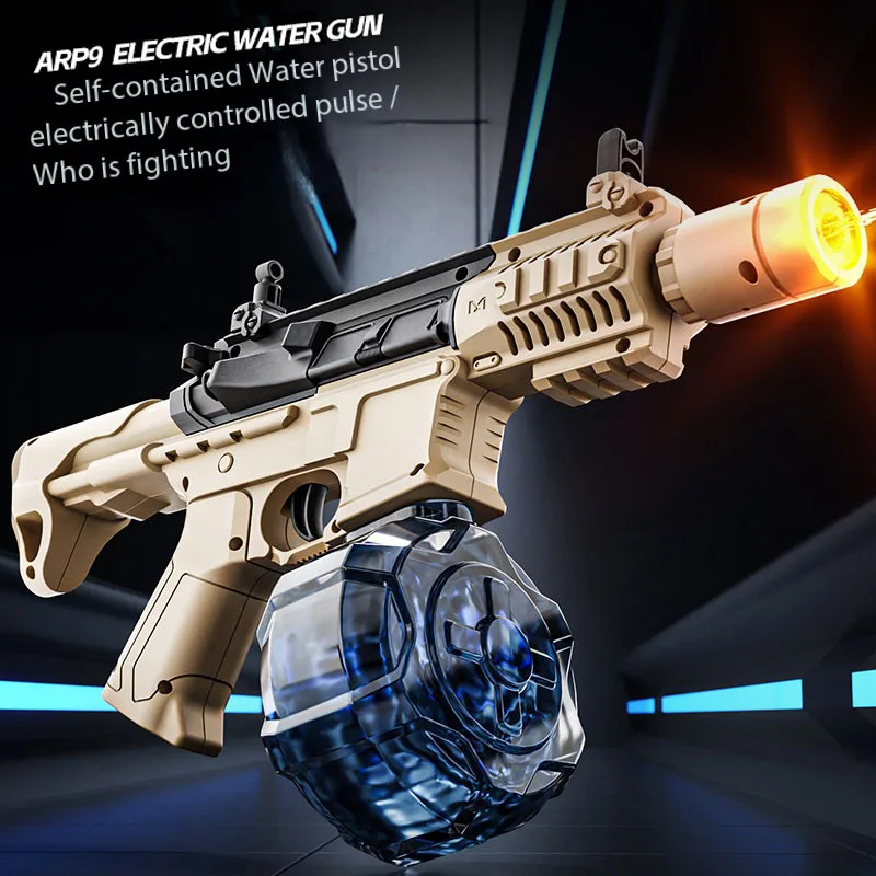 New ARP9 With Light Sprays Flame Electric Toy Large Capacity Automatic Continuous Water Gun Summer Outdoor Toys_voghion.com