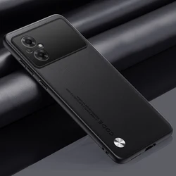 Luxury PU Leather Shockproof Phone Case with Full Protection and Silicone Back Cover for Poco M5 (Black)