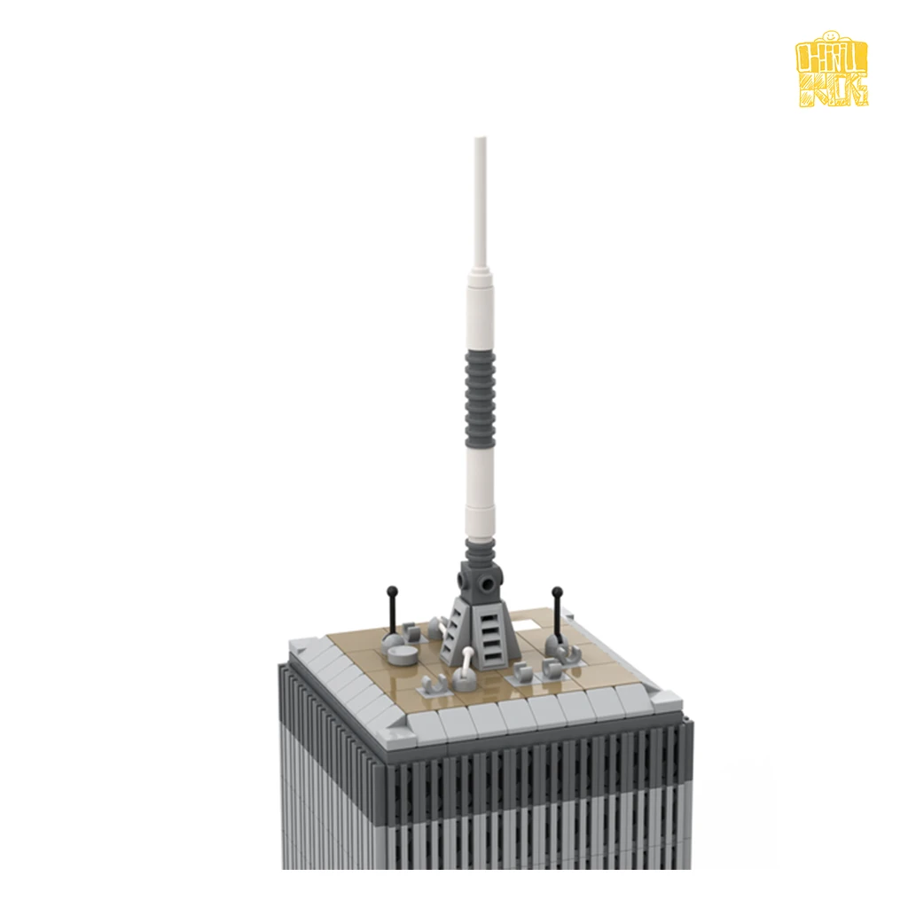 MOC-127129 세계 무역 센터 1 마천루 모델, PDF 드로잉 빌딩 블록 벽돌, 생일 크리스마스 선물