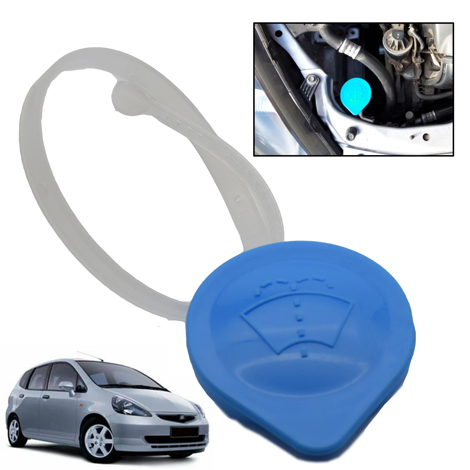 windshield wiper washer reservoir cap Car Windscreen Wiper Reservoir Washer Bottle Cap Replacement Honda Fit Jazz MK1 Ruler 76802-SAG-H01 2005 2006 2007 2008
