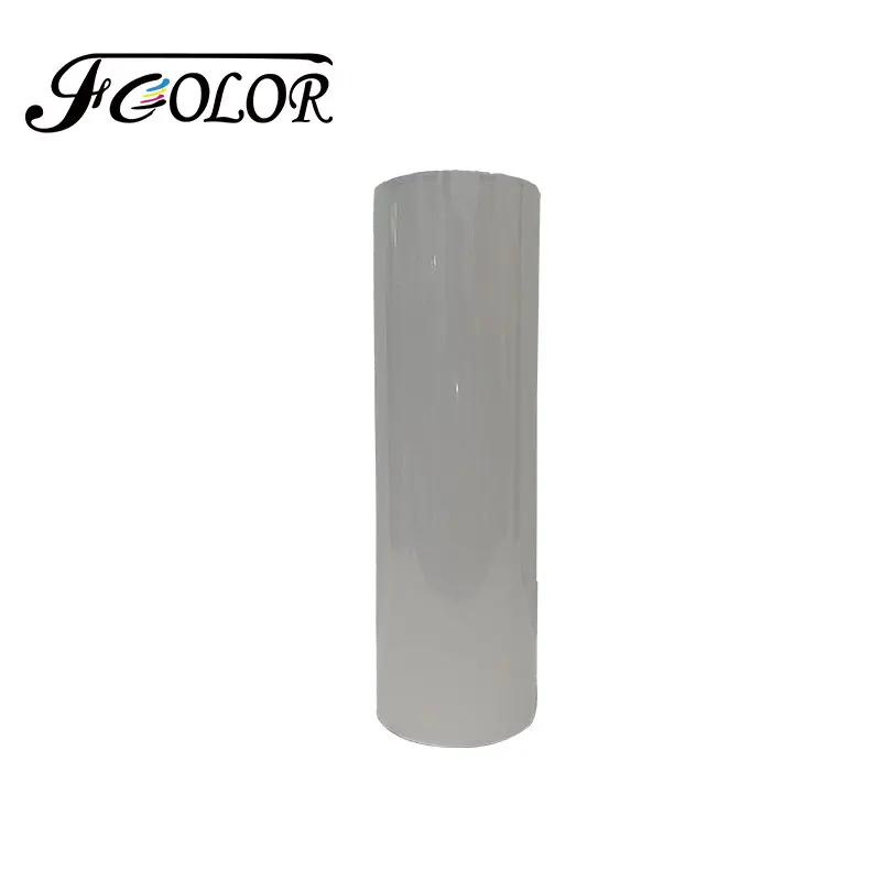 FCOLOR 화이트 UV DTF AB 전송 필름 크리스탈 라벨 스티커, 실리콘 병 머그잔 목재 범용 UV 필름 롤, 60cm * 100m
