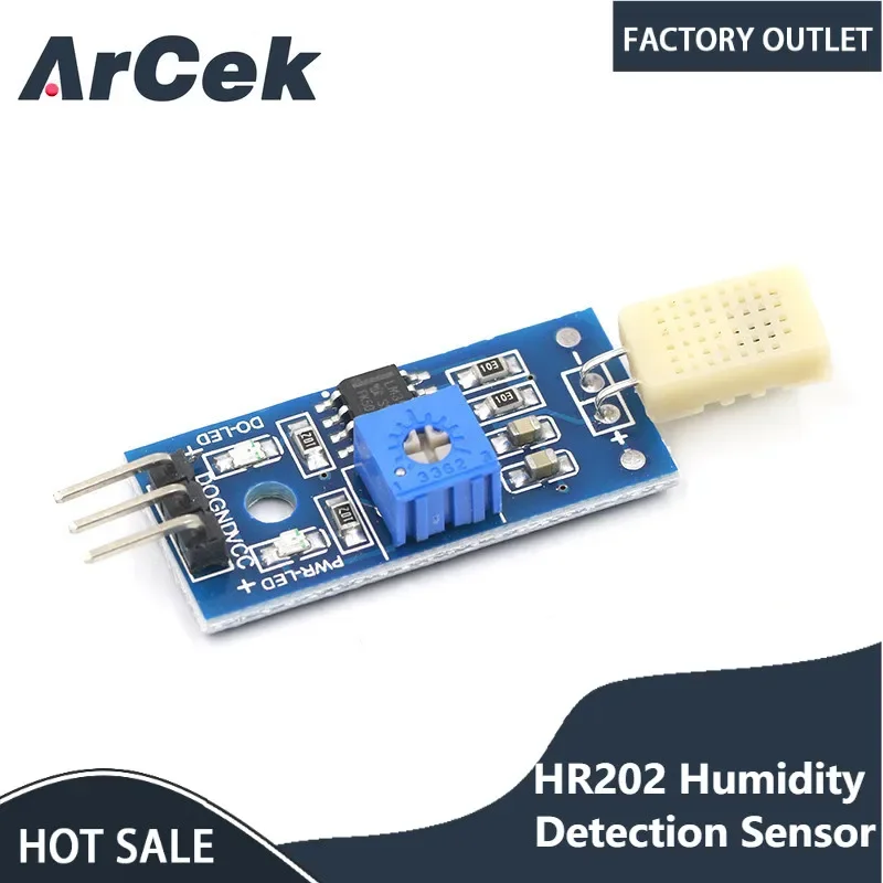 

10pcs HR202 Humidity Detection Sensor Module DC 3.3V-5V LM393 Chip (3 wire system)