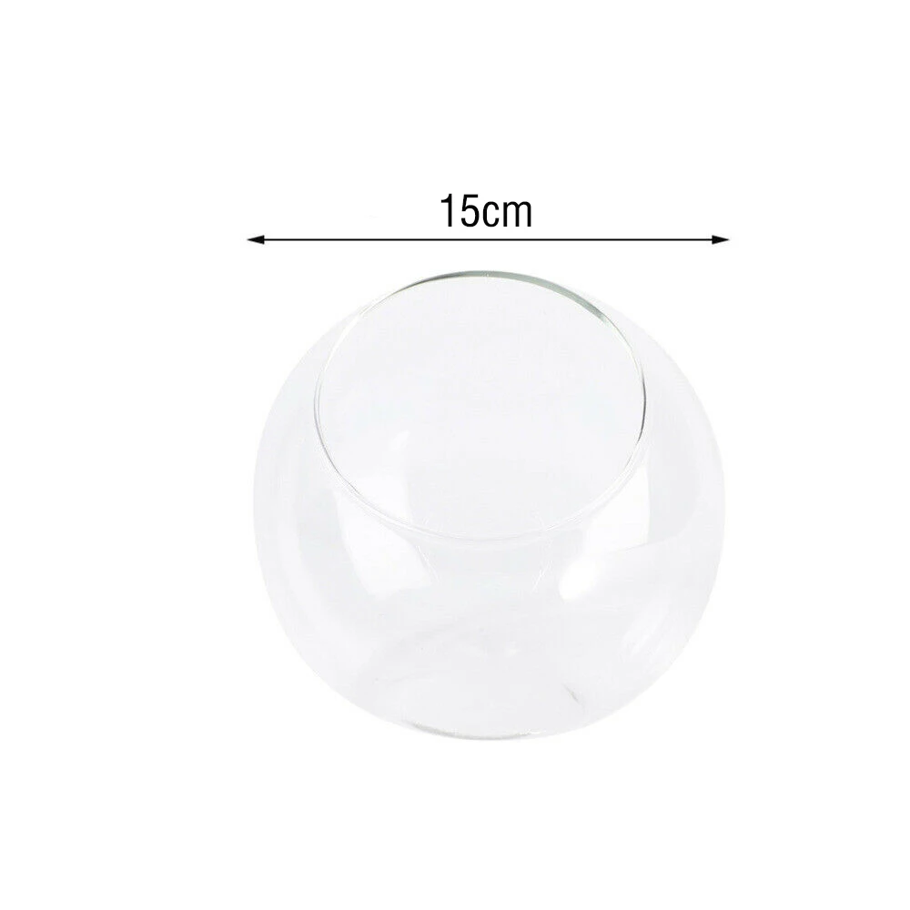 Home Decor Vases Bauble Balls Glass 8/10/12/15CM Circle Clear Fish Tank High Quality Terrarium Container Flower Pot 4