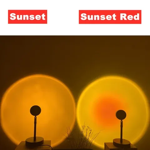 

Projection Lamp for Bedroom, Sunset Rainbow Atmosphere, Night Light, Table Lamp, Room Decoration, Background Wall, Tiktok