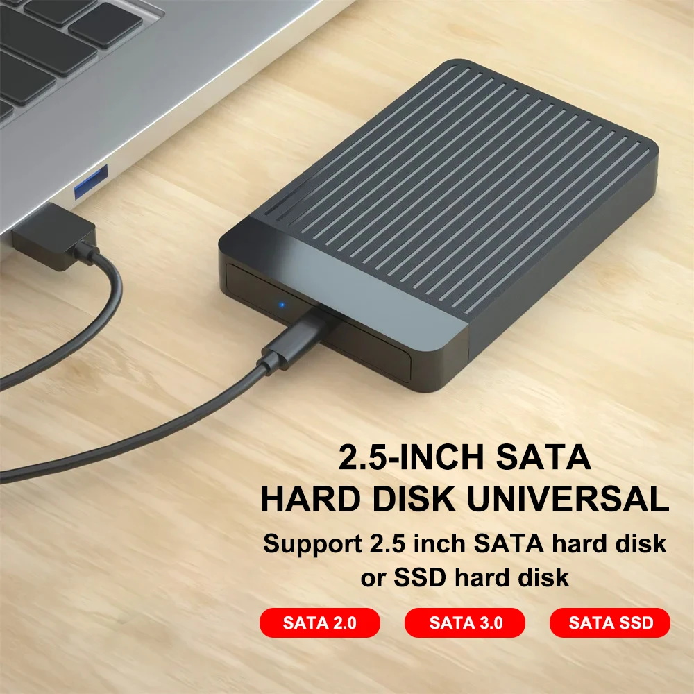 WALRAM USB 3.1 USB 3.0 HDD Enclosure SATA, 2.5 Inch External Hard Drive Case Type C Micro Cable High Speed