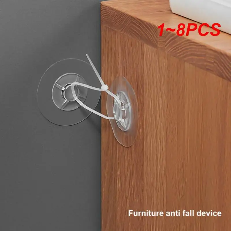 1~8PCS Anti Fall Hook Multi-purpose Hooks Stable Bathroom Accessories Paste Type Circular Patch Home Accessories Fixed Hook