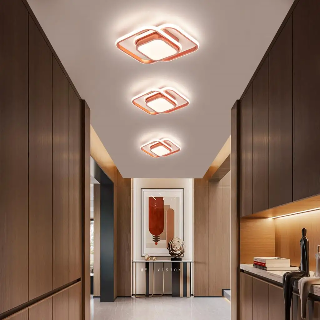 Description Picture 5 of itemModern Led Ceiling Lights Lamp For Corridor Foyer Wall Bed room home decor Rose Gold Black Painted Led lighting Ceiling Lamp