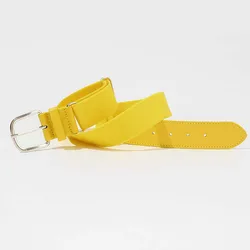 Men's Versatile Trendy Elastic Belt - Fashionable Daily Use in 6 Colors - 115CM (Yellow)
