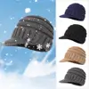 Fashion Coldproof Windproof Warm Knitted Hats Thickened Soft Knit Baseball Caps Solid Color Beanies Caps for Autumn Winter 3