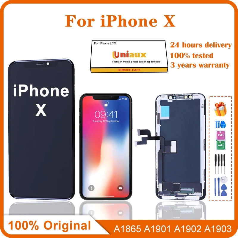 

OLED-дисплей для iPhone X, новый сенсорный дисплей с 3D сенсорным экраном, Замена заводского дисплея A1865 A1901 A1902 A1903