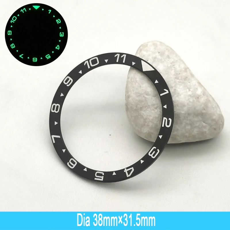Flat Ceramic Watch Bezel Insert with Luminous Ring