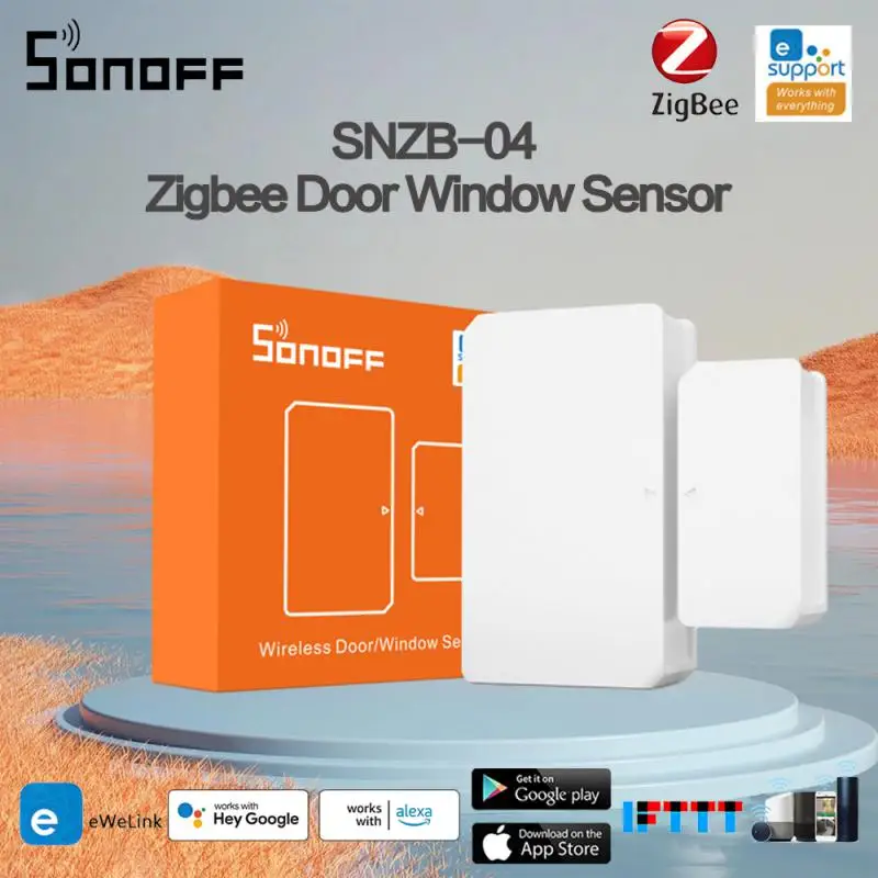 

SONOFF SNZB04 Zigbee Door Window Sensor EWeLink App Notification Open/Closed Detector Smart Home Security Alarm For Alexa Google