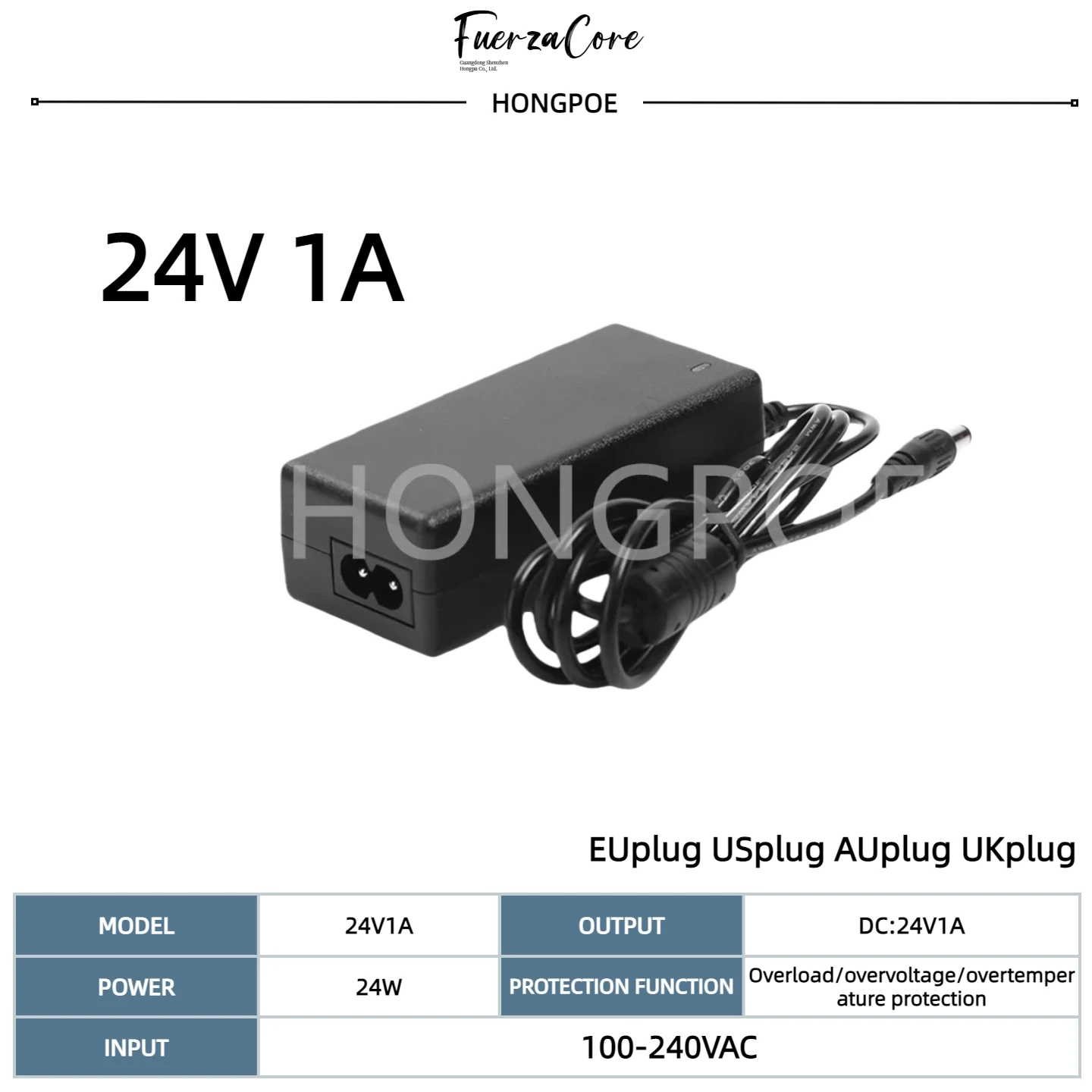 ตัวเลือกสินค้า อะแดปเตอร์แปลงไฟฟ้า 24V สำหรับไฟ LED หลากหลายกำลัง