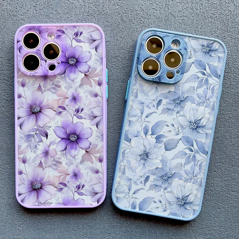 Charming Blue and White Porcelain Floral Phone Case - Shockproof Cover
