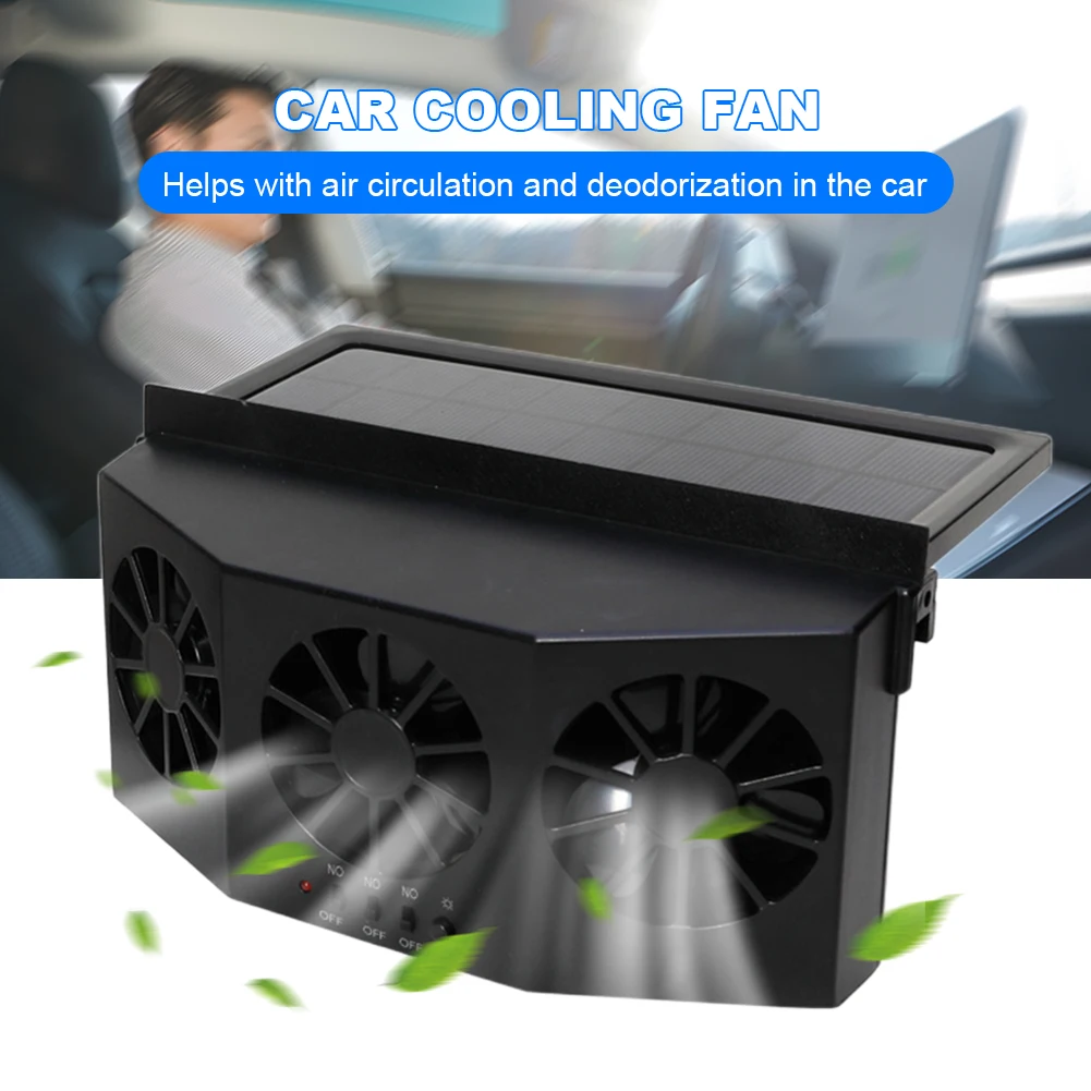 PortableAutoCoolerFanSolarPoweredCarExhaustFanCarWindowFan