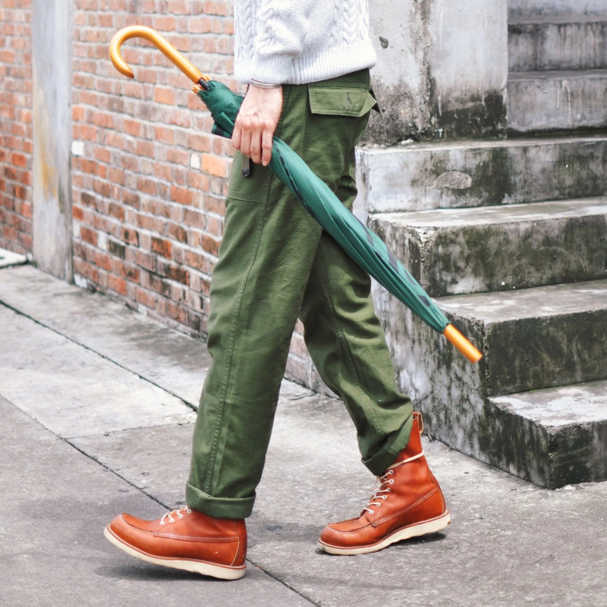 Thiened Classic Men's Casual Pants Vintage Retro Original Version Replied Straight Leg Wide Leg Button Fly Cotton Youth ...