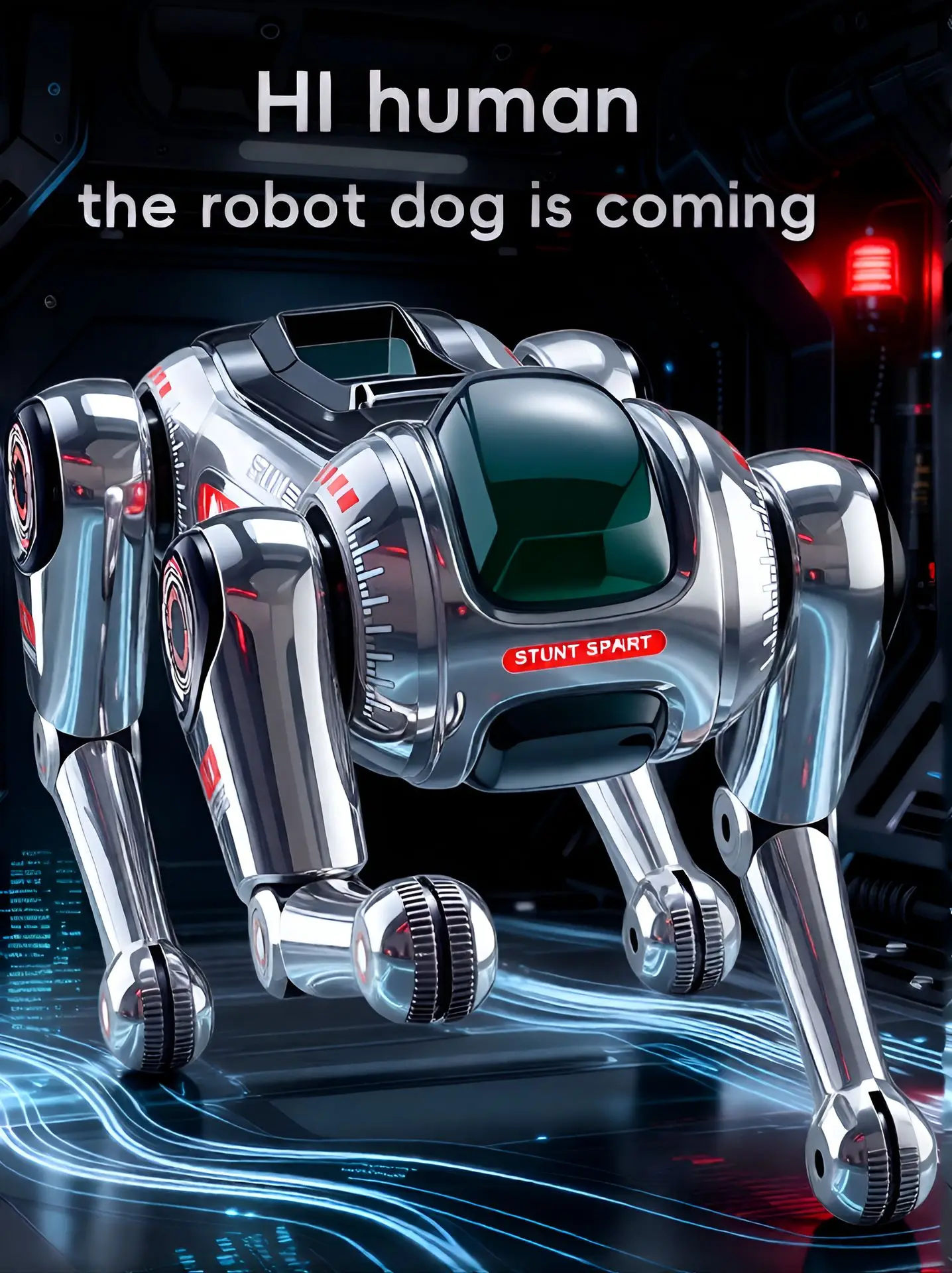 Teeggi Cane Robot Multifunzione RC, Giocattolo Educativo Intelligente Elettrico, Robot Bionico Smart per Bambini, Regalo - immagine 4