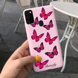 Luxury Candy Painted Phone Case Cover for Galaxy M21s (Pink 1621)