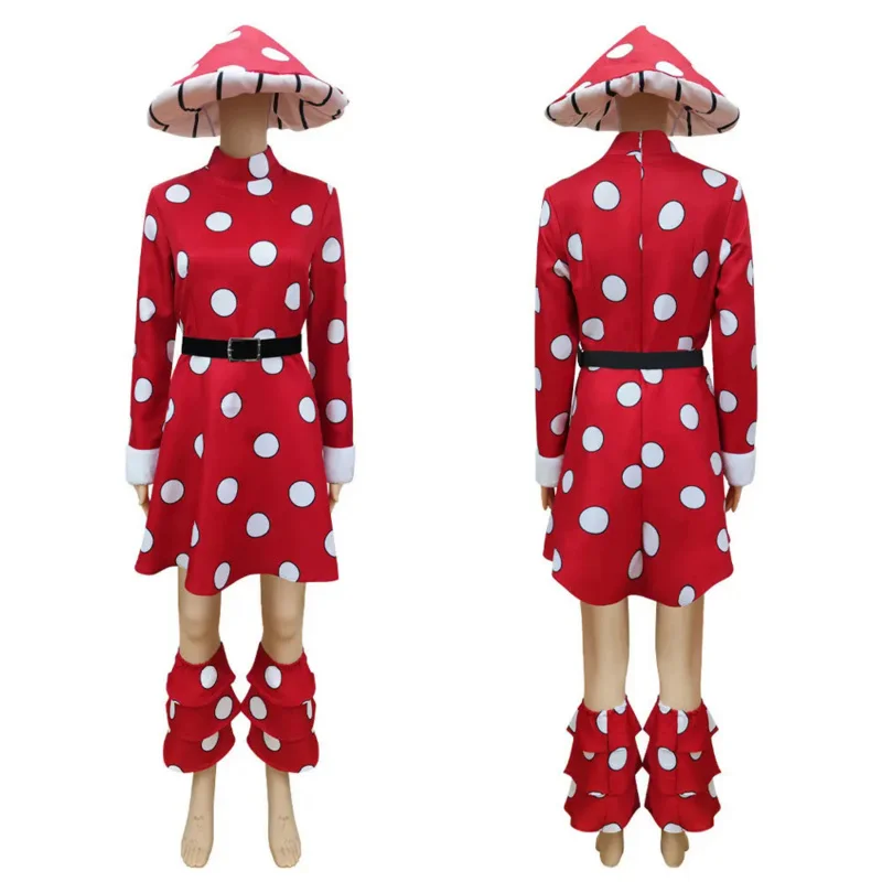 

New Anime My Hero Academia Komori Kinoko Full Set Dress Hat for Girl Halloween Party Cosplay Costume Stage Performance Uniform