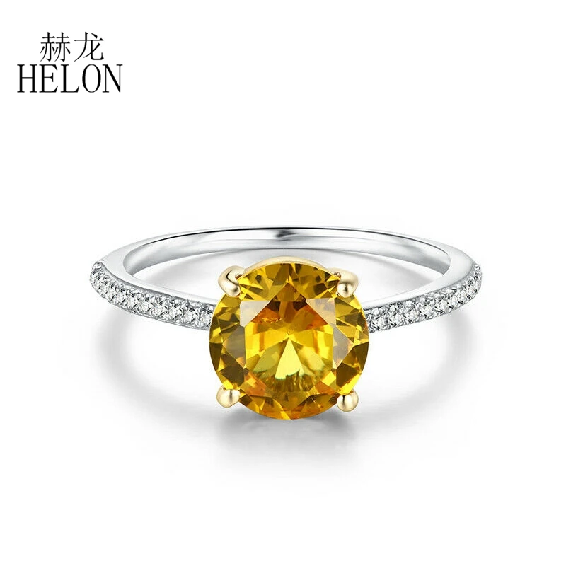 

Кольцо HELON из белого золота и желтого золота с бриллиантами, 14 к, 10 к, 8 мм