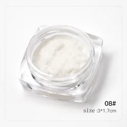 Vibrant Fuzzy Velvet Nail Art Glitter Powder (Creamy White)