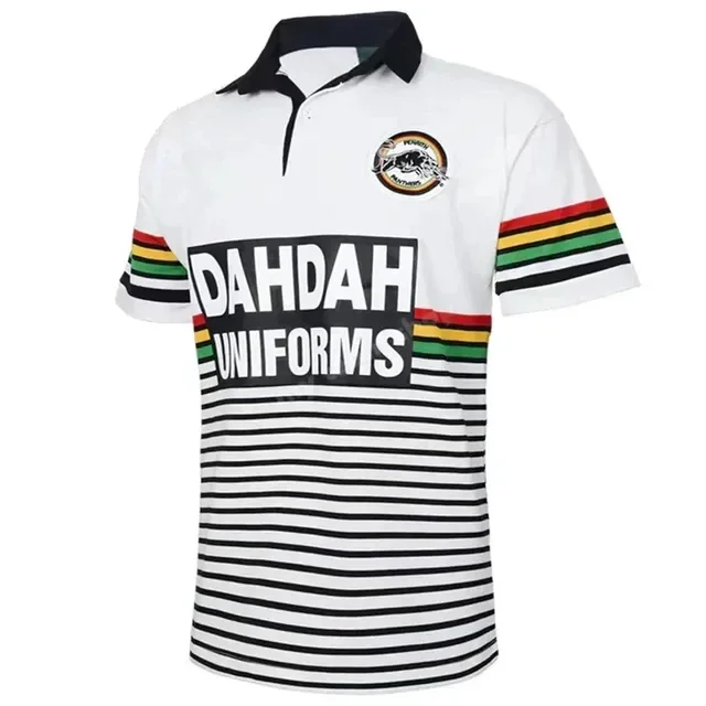 Camiseta retro de rugby de local/visitante de Penrith Panthers 1991 - Camiseta de hombre Talla: S-5XL (nombre y número impresos) Calidad superior