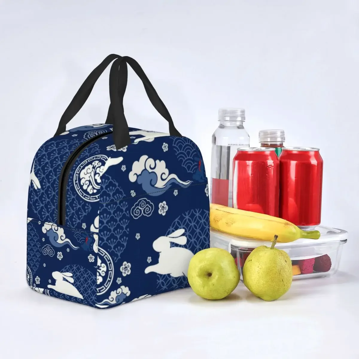 Untamed WangXian Bunny 여성용 절연 점심 가방 Mo Dao Zu Shi Resuable Cooler Thermal Bento Box 야외 캠핑 여행