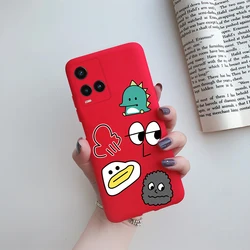 Charming Artistic Matte TPU Phone Case - Vibrant Back Cover Design for Vivo Y21 (Red)
