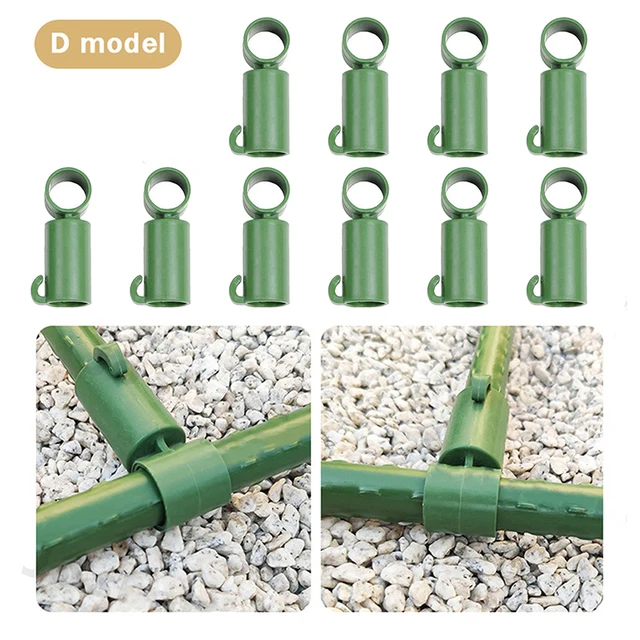 10 Darabos Műanyag Csatlakozók Virág Rattan Növényi Oile Csatok C/D Típusú Állítható Kerti Gyümölcsös Csatlakozó Rudakhoz - Image 2