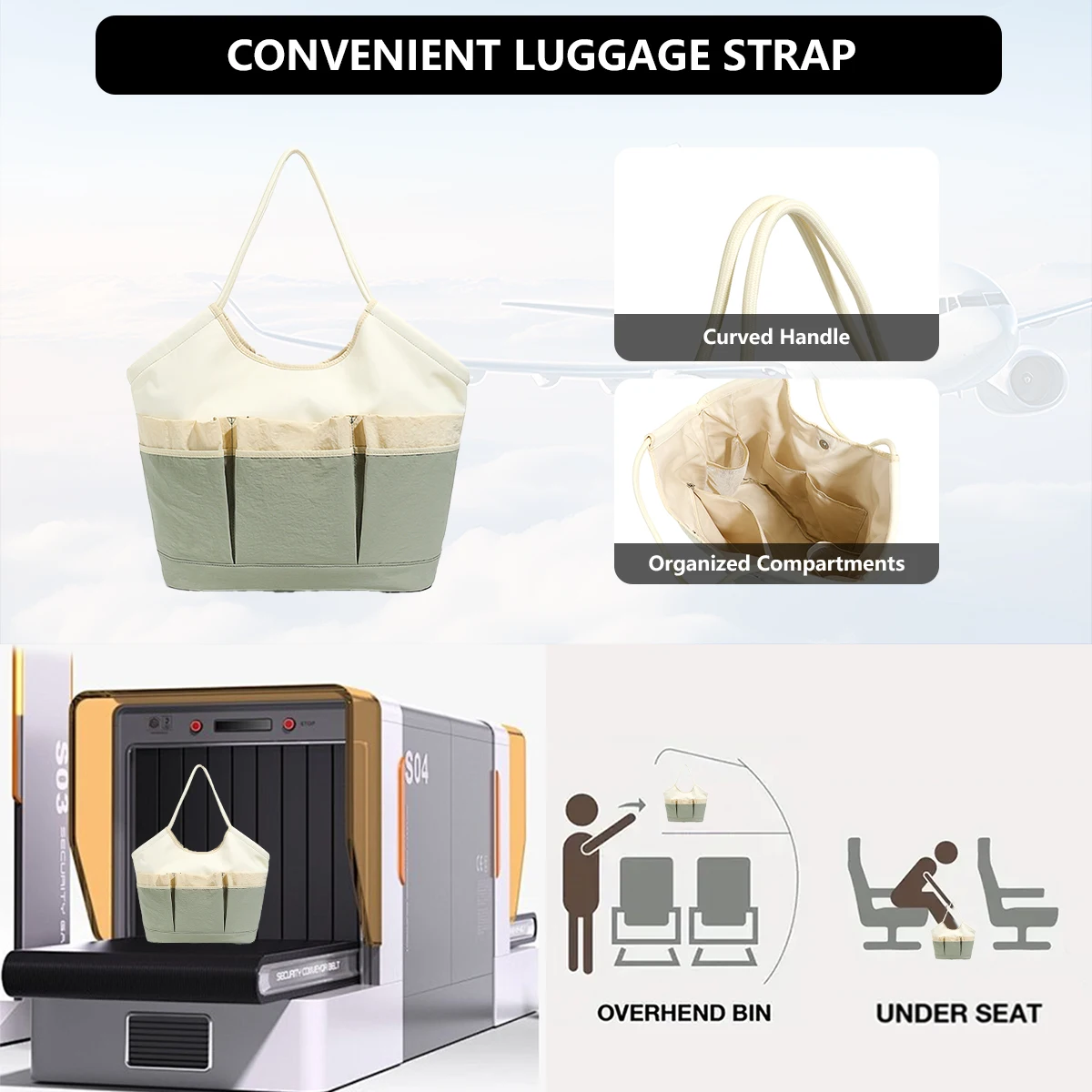 Lightweight Bag for Women, Large Capacity, Waterproof Shoulder Bag, Color Matching, Suitable for Students, Simple and Versatile, Casual Shopping Tote Bag, Suitable for Commuting to Work