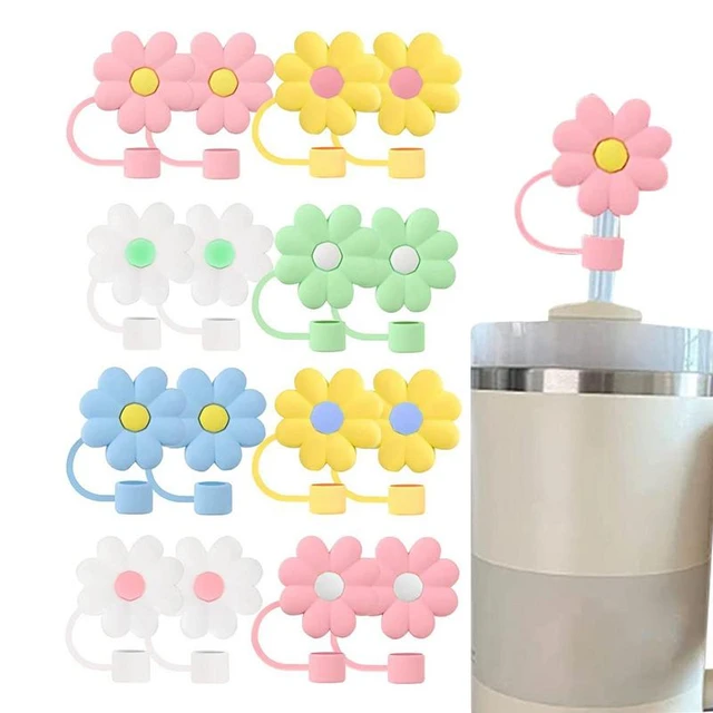 Silicone Straw Cover Cute Flower Shape Straw Stopper Reusable Drinking Straw  Plugs For Kids And Adults Drinkware Accessories - AliExpress