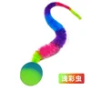 1/5/10PCS Cat interactive toys Tickle Cat Colorful bouncing ball Pet supplies Puzzle teasing indoor cat caterpillar elastic toy 4