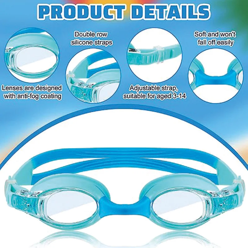 Waterproof Anti Fog Swimming Goggles UV Children Professional Colored Lenses Kids Eyewear Swimming Glasses Eyewear Gafas Nata 3