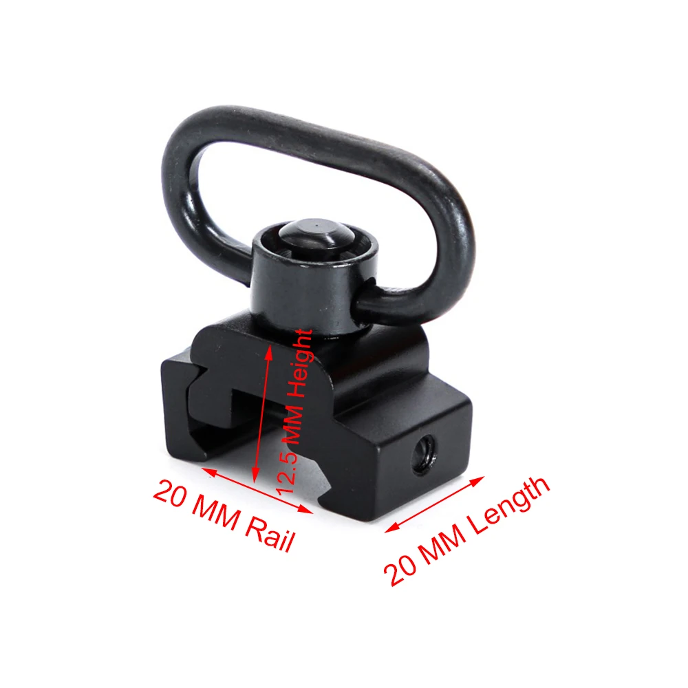 Tactical Strap QD Buckle Quick Release Button 1.25" Swivel Sling Ring 20mm Picatinny Rail Mlok Base Mount Adapter Buckle Loop sling swivel adapter sling swivel mount tactical sling adapter sling adapter sling attachment adapter picatinny rail accessories rail adapter